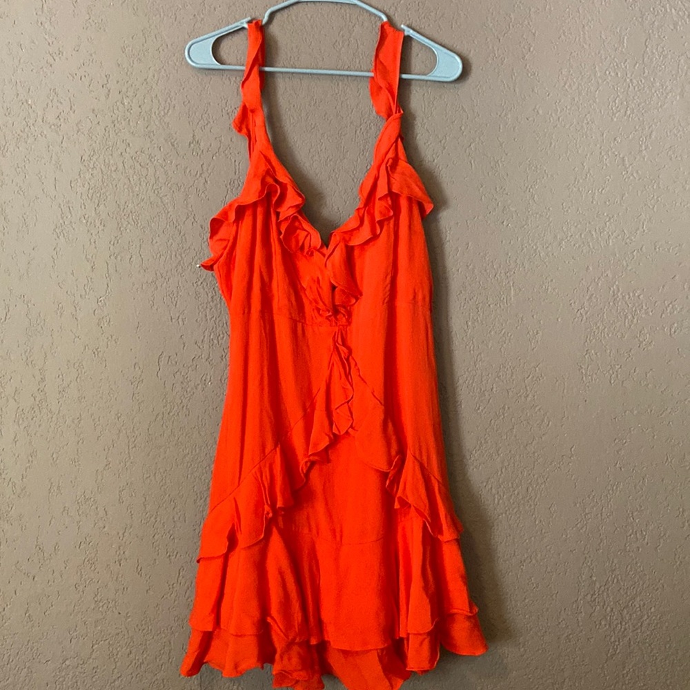 Red Ruffle Dress